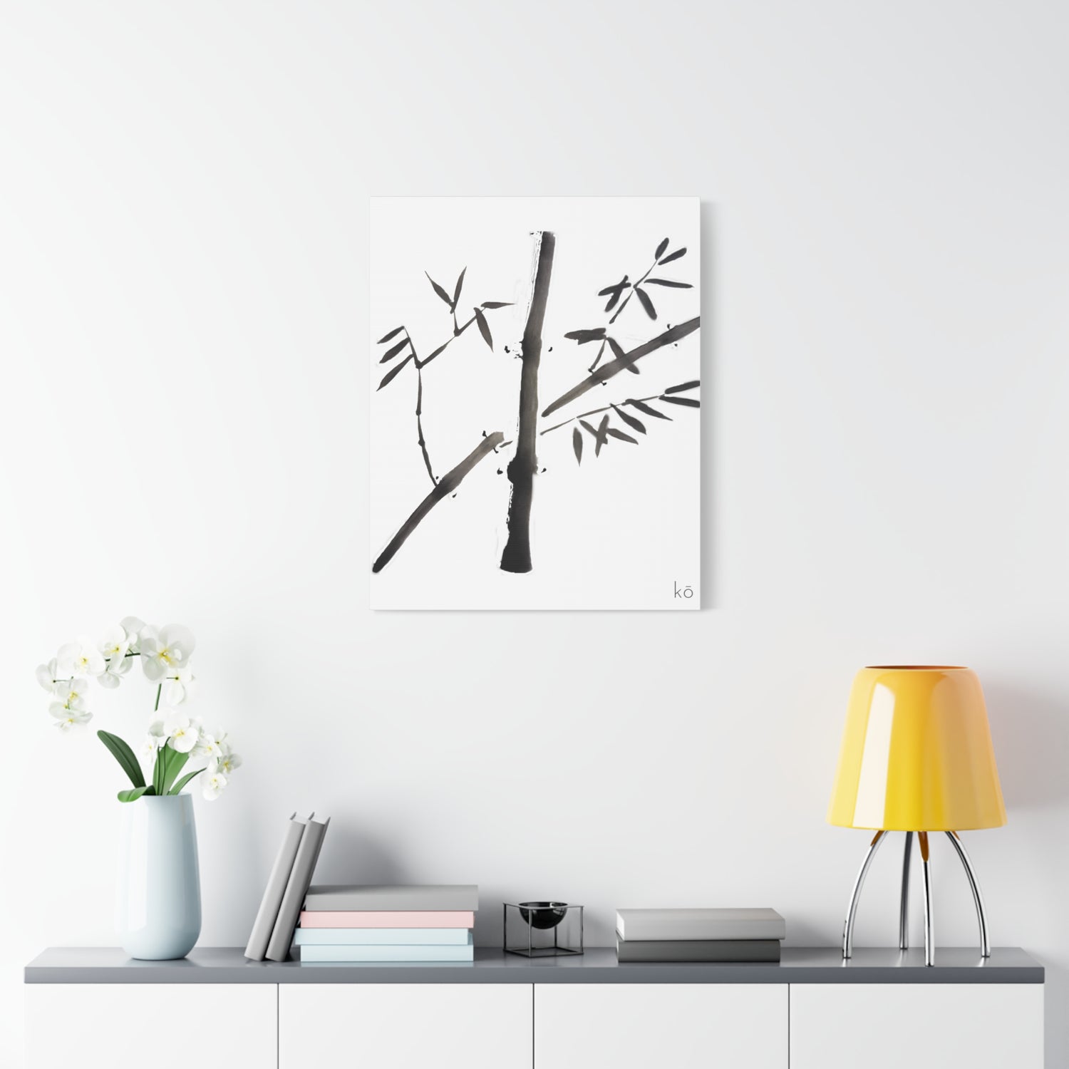 Bamboo and Twig on Canvas