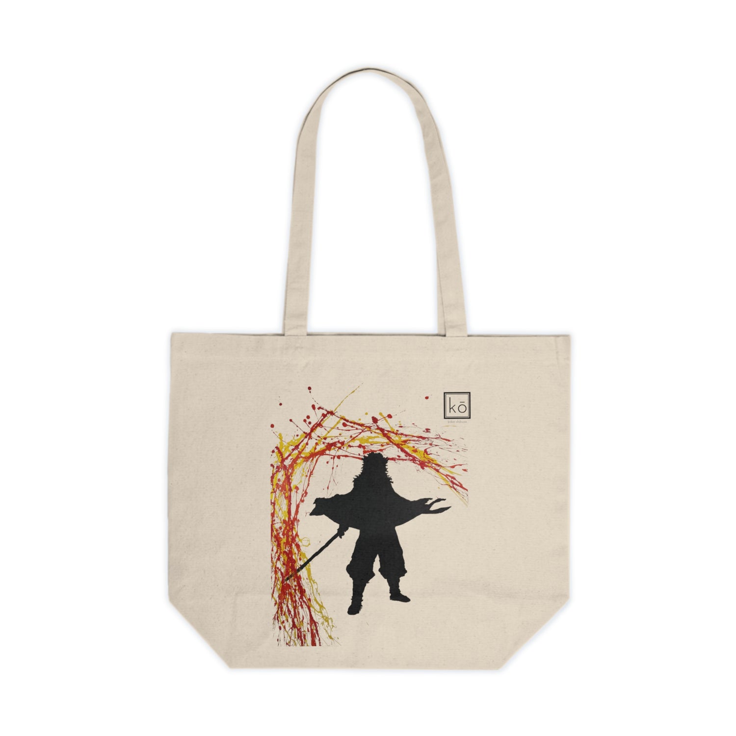 Blaze of Valor - Kyojuro Rengoku Flame Breathing Splatter Art Canvas Tote Bag