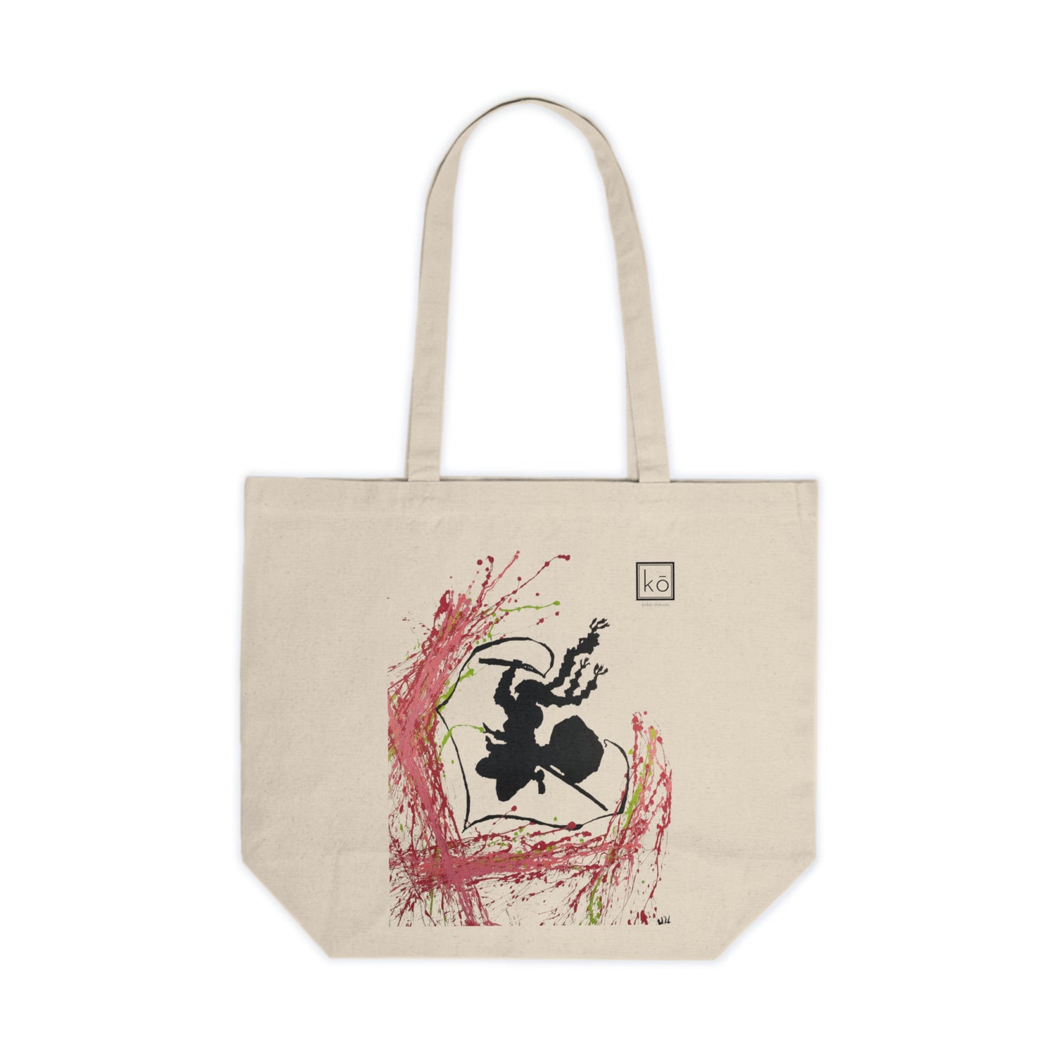 Whip of Affection - Minimalist Splatter Art Tote Featuring Mitsuri Kanroji by Kobo Shibusa