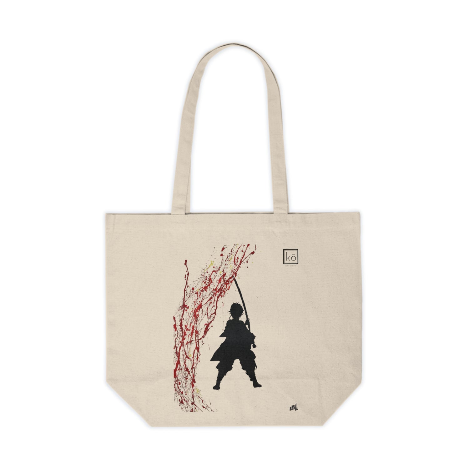 Sun Breathing Arc - Tanjiro Kamado Splatter Art Canvas Tote Bag