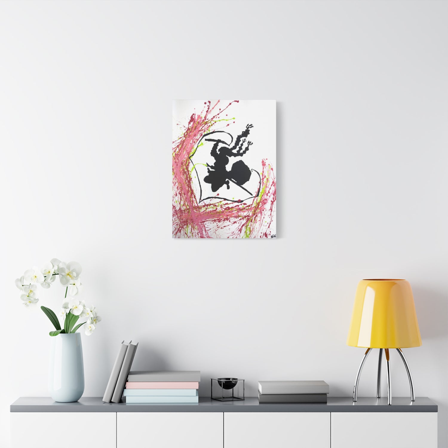 Whirlwind of Affection - Minimalist Mitsuri Kanroji Canvas Print by Kobo Shibusa