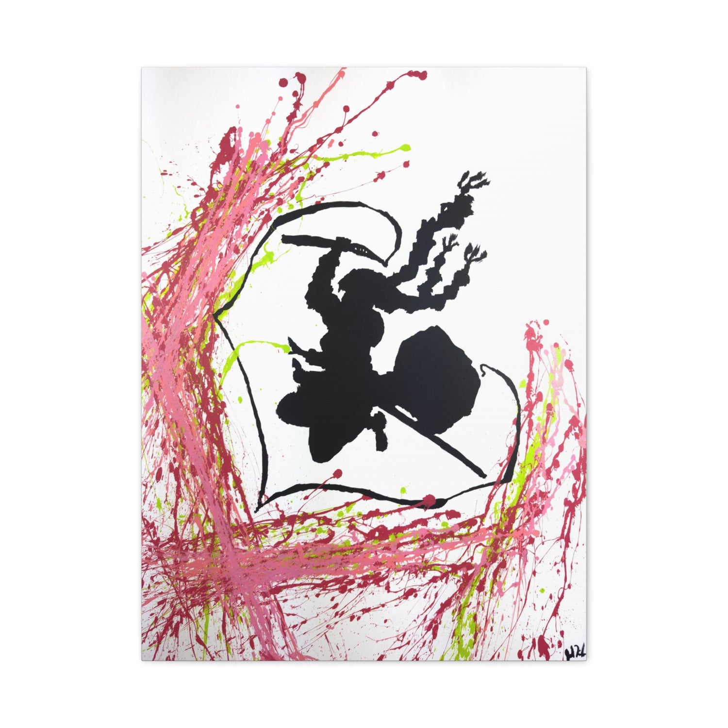 Whirlwind of Affection - Minimalist Mitsuri Kanroji Canvas Print by Kobo Shibusa