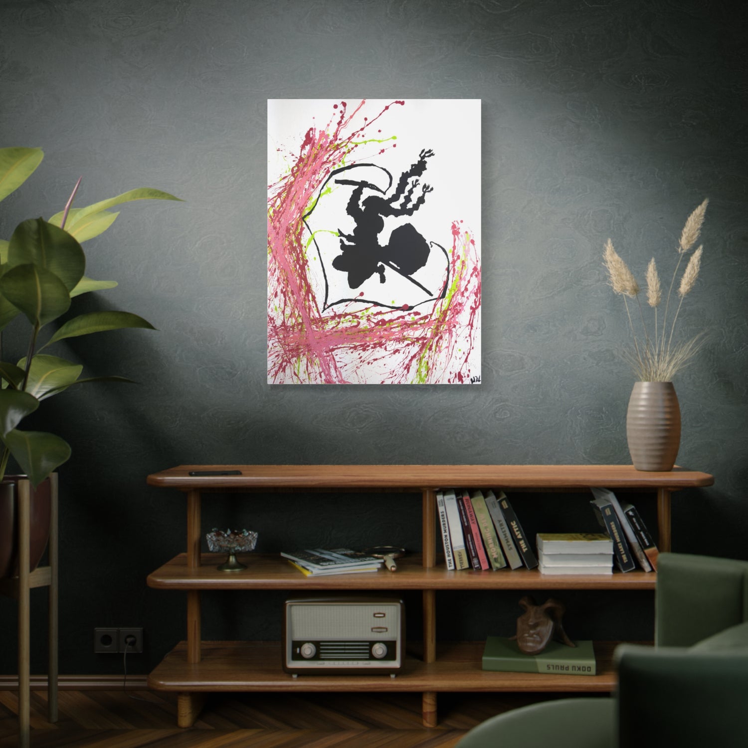 Whirlwind of Affection - Minimalist Mitsuri Kanroji Canvas Print by Kobo Shibusa