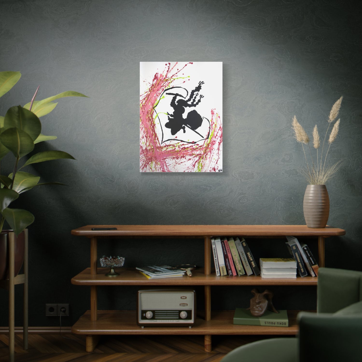 Whirlwind of Affection - Minimalist Mitsuri Kanroji Canvas Print by Kobo Shibusa