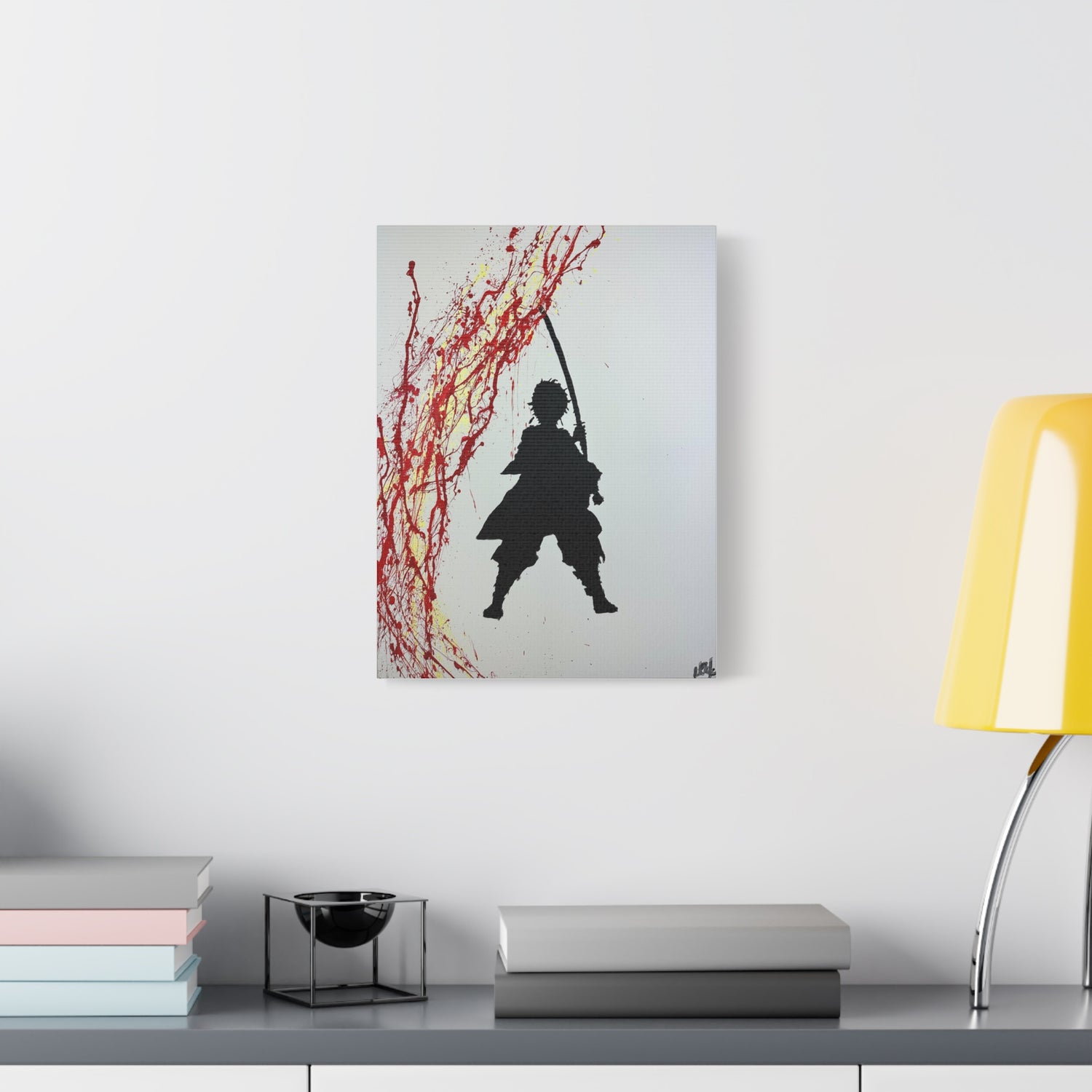 Sun Breathing Splendor - Minimalist Hinokami Kagura Canvas Print by Kobo Shibusaa