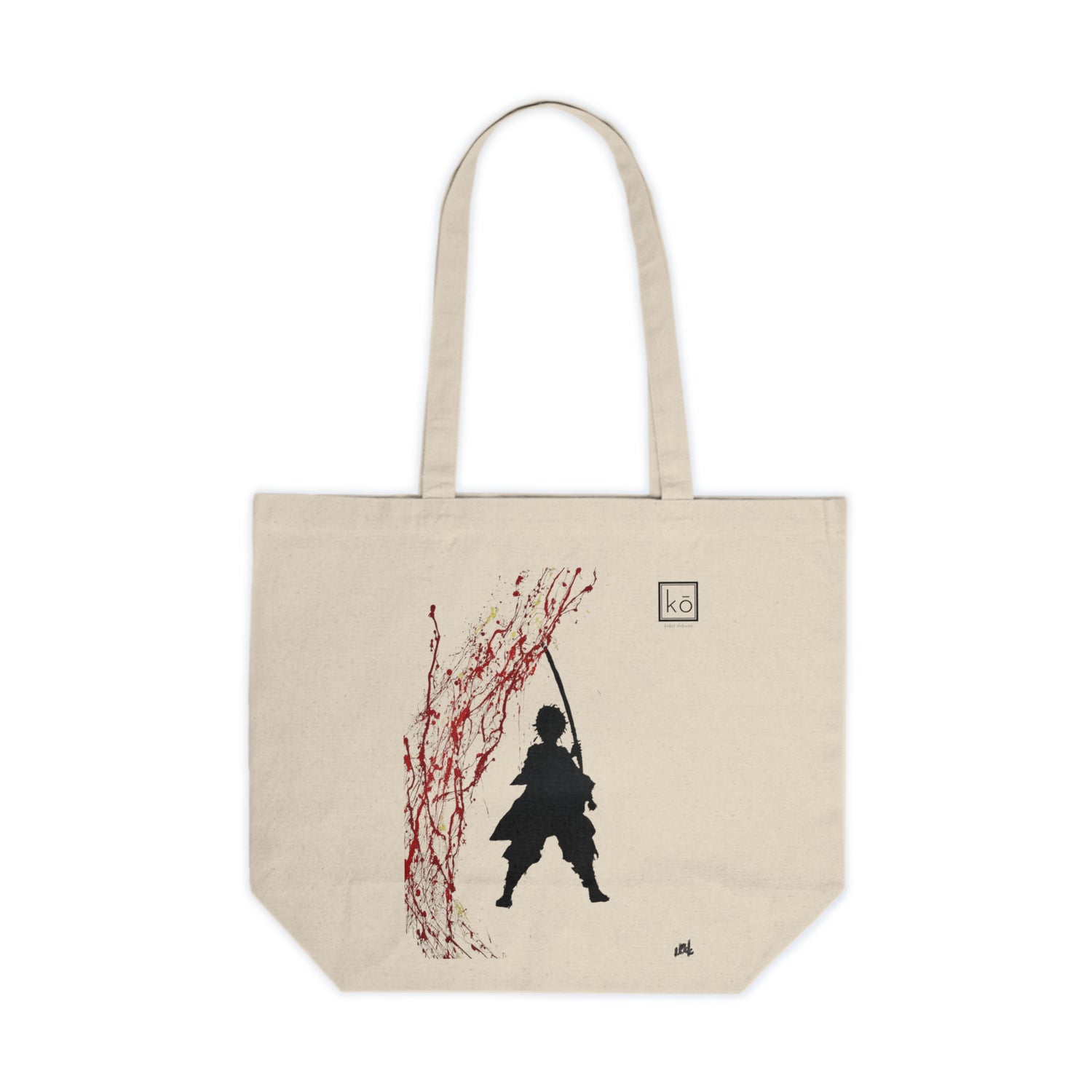 Sun Breathing Arc - Tanjiro Kamado Splatter Art Canvas Tote Bag